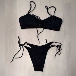 Sommer Swim Black Swimsuit Set Small